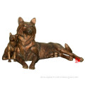 interior decorative Husky Dog statue in bronze